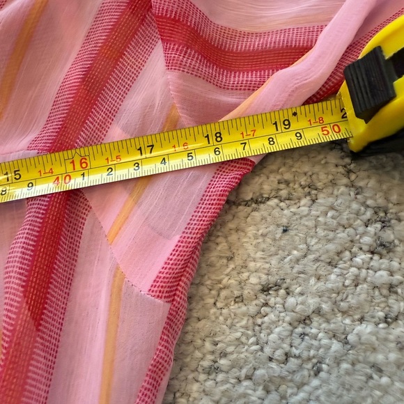 Rochas Vintage sheer S very good vintage condition Pink and White Relaxed Blouse - Picture 9 of 10